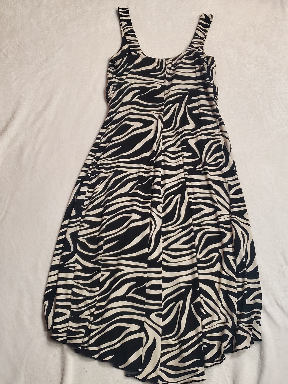 Enfocus Studio Black and White Zebra-Print High-Low Dress - Picture 2 of 4